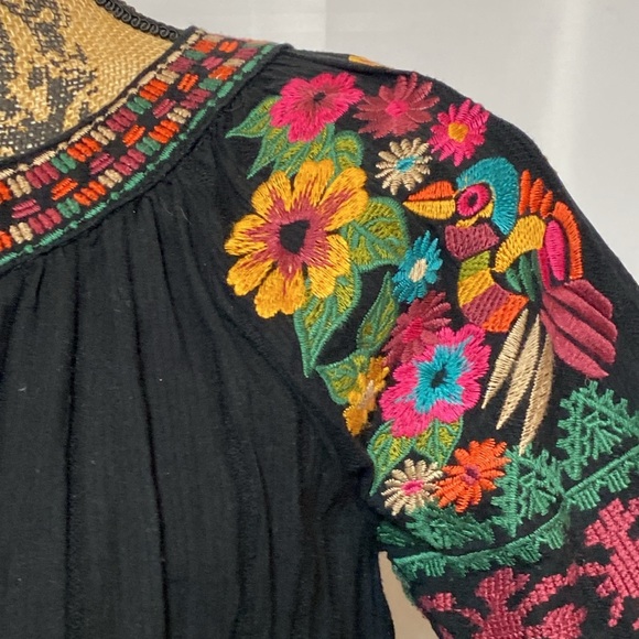 Boho Floral Embroidery Blouse XS - Picture 5 of 13